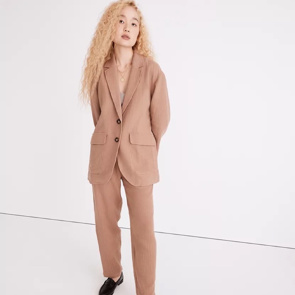 Madewell Cotton-Linen Relaxed Larsen Blazer (M)